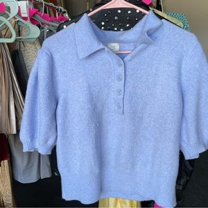 Knit top in baby blue